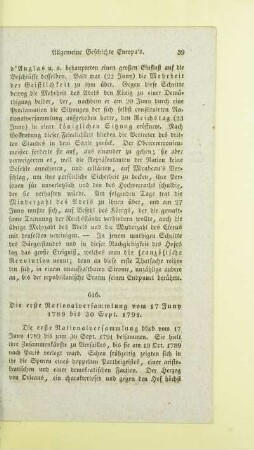 Die erste Nationalversammlung vom 17 Juny 1789 bis 30 Sept. 1791