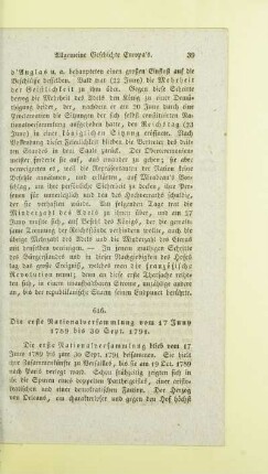 Die erste Nationalversammlung vom 17 Juny 1789 bis 30 Sept. 1791