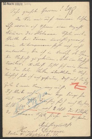 Brief an B. Schott's Söhne : 29.08.1900