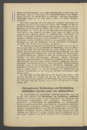 Internationale Ausbreitung und Verschärfung faschistischen Terrors sowie der Justizreaktion