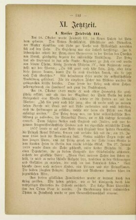 XI. Jetztzeit