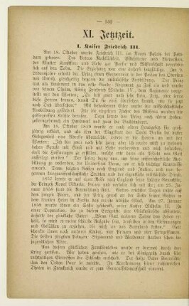 XI. Jetztzeit
