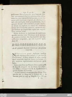 An & quomodò Revelatio creverit per successionem temporum.