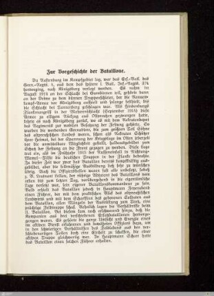 Zur Vorgeschichte der Bataillone