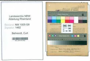 Entnazifizierung Curt Behrendt , geb. 09.06.1904 (Bauarbeiter)