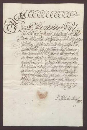 Salzburger Studienzeugnisse des Grafen Johann Nepomuk von Montfort.