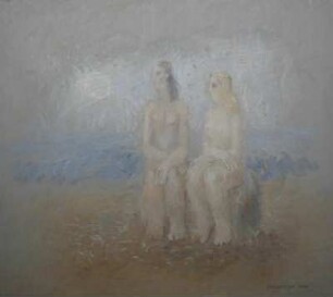 Paar am Strand I sitzend