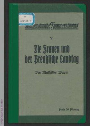 Die Frauen und der Preußische Landtag