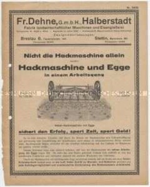 Hackmaschine und Egge in einem Arbeitsgang