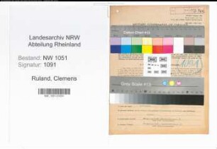 Entnazifizierung Clemens Ruland , geb. 06.05.1911 (Zahnarzt)