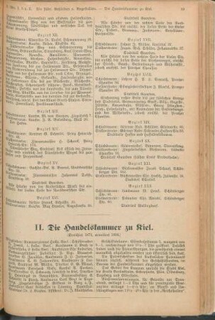 II. Die Handelskammer zu Kiel.