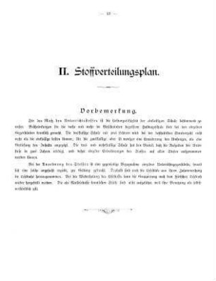 II. Stoffverteilungsplan