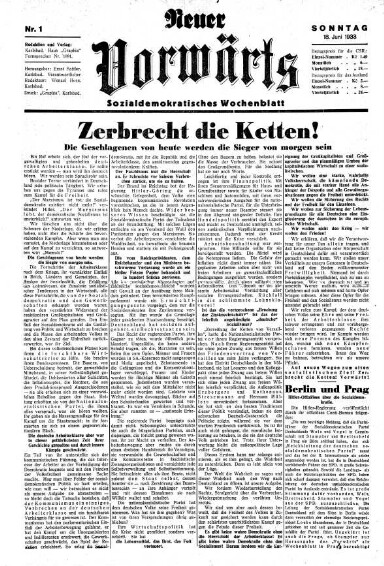 Titelseite einer Zeitung