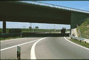 Ausfahrt aus Kreisel Ost (Hockenheim Richtung Mannheim) zu Nebenfahrbahn Ost (Heilbronn Richtung Mannheim)