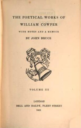 The poetical works of William Cowper. 3