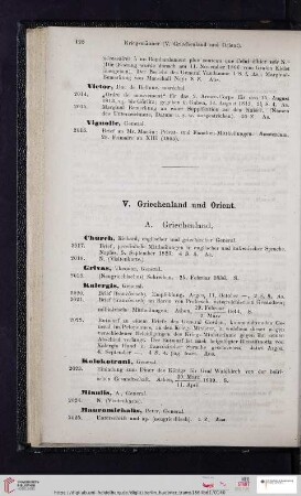 V. Griechenland und Orient (Nr. 2017 - 2032)