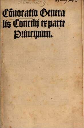 Bulla intimatio[n]is Generalis Concilij apud Lateranum