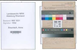 Entnazifizierung Anna Braunisch , geb. 21.03.1894 ()