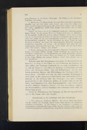 Durchbruch in die Luftwege und den Ösophagus.