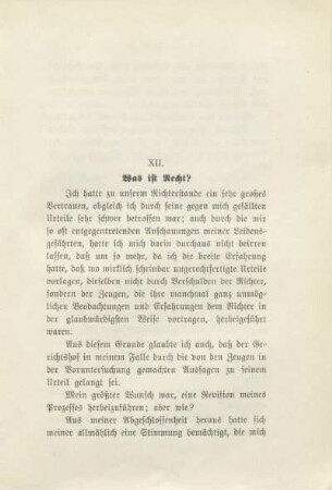 XII. Was ist Recht?