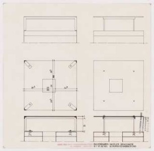 Haus und Garten Ernst Hassler, Oerlinghausen: Detailplan Schornsteinabdeckung 1:10
