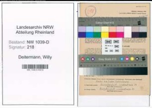 Entnazifizierung Willy Deitermann , geb. 20.12.1920 (Aufseher)