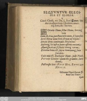 Sequuntur Elegidia Et Elogia.