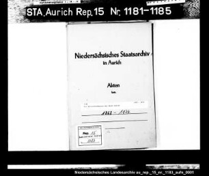 Die Amtsverbandskaase des Amtes Aurich