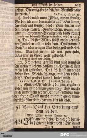 Vom Dank für Errettung aus dem Leiden.