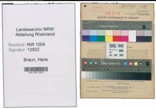 Entnazifizierung Hans Braun , geb. 14.05.1921 (Kaufm.Angestellter)