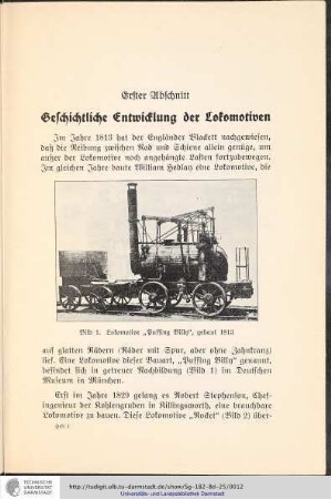Geschichtliche Entwicklung der Lokomotiven