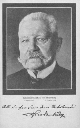 Generalfeldmarschall von Hindenburg