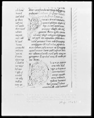 Expositio psalmorum Aurelii Augustini — Initialen P(salmi) und D(eus quis), Folio 167verso
