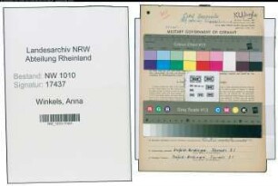 Entnazifizierung Anna Winkels , geb. 13.06.1910 ()