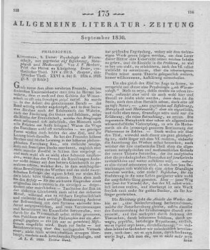 Herbart, J. F.: Psychologie als Wissenschaft, neu gegründet auf Erfahrung, Metaphysik und Mathematik. T. 1-2. Königsberg: Unzer 1824-25