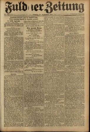 Ausgabe vom Montag, den 23. September 1918.