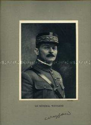 Uniformdarstellung, Porträtfoto, Maxime Weygand in Generalsuniform, Frankreich, 1918/1923 .
