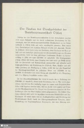 Der Neubau des Dienstgebäudes der Amtshauptmannschaft Oschatz