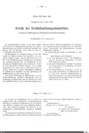 Beilagen zu Protokoll, 88. Sitzung