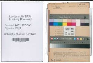 Entnazifizierung Bernhard Schwichtenhoevel , geb. 18.09.1905 (Hilfsmeister)