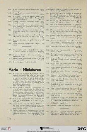 Varia - miniaturen (Nr. 1175-1201)