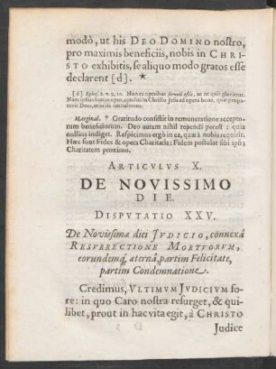 Articulus X. De Novissimo Die.