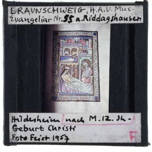 St. Ägidien, Evangeliar (Riddagshäuser Evangeliar) (HAUM MA 55) : fol. 18 r: Geburt Christi