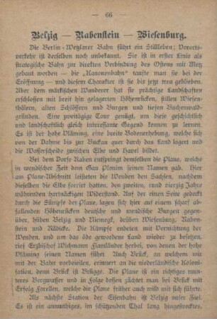 Belzig - Rabenstein - Wiesenburg