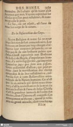 De la Resurrection des Corps