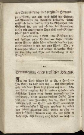 10. Ermunterung eines trostlosen Herzens