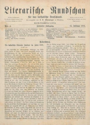 97-102 Die katholische Literatur Italiens im Jahre 1880 : Schluß