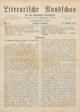 97-102 Die katholische Literatur Italiens im Jahre 1880 : Schluß