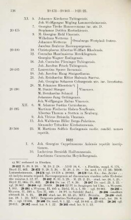 136-151, Matrikel 20501-20959 (1622-1623)