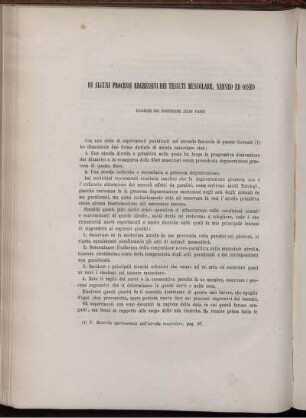Di Alcuni Processi Regressivi Dei Tessuti Muscolare, Nerveo Ed Ossseo